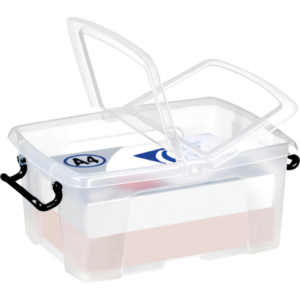 Contenitore con doppio coperchio in ppl 12 L Strata riciclabile impilabile trasparente - 2006710110