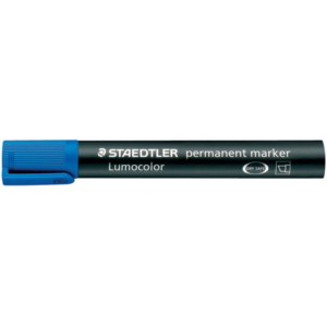 Marcatore punta a scalpello Staedtler Lumocolor permanent marker 350 2-5 mm blu - 350-3