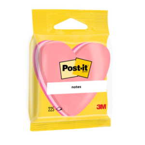 Foglietti riposizionabili colorati Post-it® Notes cubo sagomato cuore 225 ff - 2007H