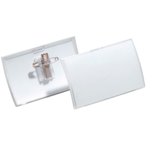 Portanomi DURABLE CLICK FOLD CON COMBI CLIP trasparente inserto 54x90 mm - PPL al 70% riciclato - conf. 25 - 821419
