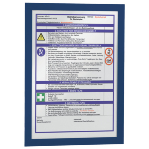 Cornici con pannello magnetico DURABLE DURAFRAME® A4 PPL blu scuro 236x323mm conf. 2 - 487207