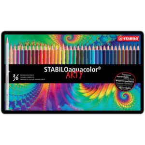 Matite colorate acquarellabili Stabilo aquacolor® scatola in metallo assortiti Conf. 36 pezzi - 1636-5