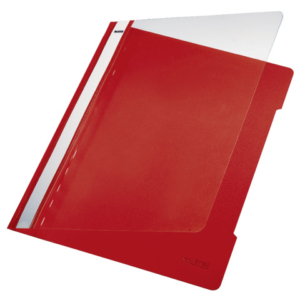 Cartellina ad aghi con clip Leitz in PVC A4 rosso 41910125