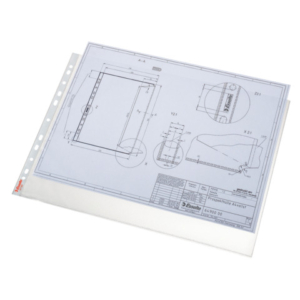 Buste a perforazione universale Esselte DELUXE goffrate antiriflesso trasparente 42x30 cm  conf.50 - 55230