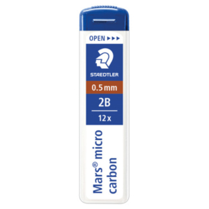 Astuccio 12 mine sottili 2B Staedtler Mars Micro Carbon 250 0,5 mm - 250 05-2B