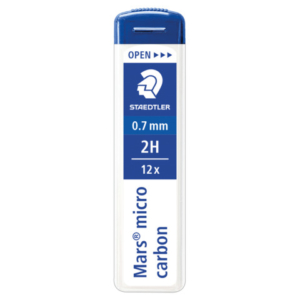 Astuccio 12 mine sottili 2H Staedtler Mars Micro Carbon 250 0,7 mm - 250 07-2H