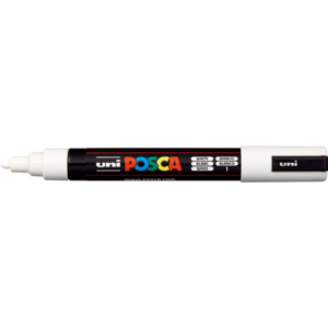 Marcatore a tempera POSCA Uni-Ball punta tonda 1,8-2,5 mm bianco M PC5M BI