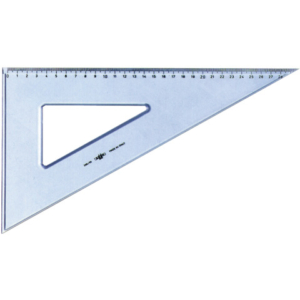 Squadra Uni Arda 60° 25 cm in plastica trasparente 28825SS