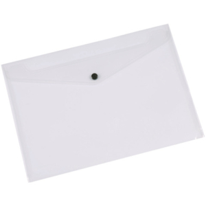 Busta portadocumenti con bottone Q-Connect A4 in PP - trasparente - KF01244