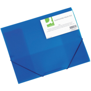 Cartellina a 3 lembi Q-Connect A4 ppl dorso espandibile 0-3 cm blu - KF02312