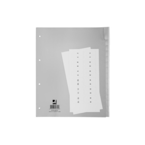 Divisore neutro Q-Connect grigio XL 24x29,7 cm ppl 15 fogli KF01855