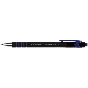 Penna a sfera a scatto Q-Connect Lamda 0,7 mm blu KF00673