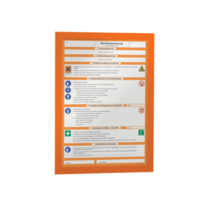 Cornici con pannello magnetico DURABLE DURAFRAME® A4 PPL arancio 236x323mm conf. 2 - 487209
