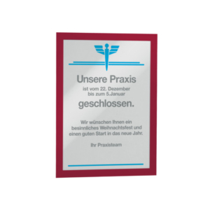 Cornici con pannello magnetico DURABLE DURAFRAME® A4 PPL rosso 236x323mm conf. 2 - 487203