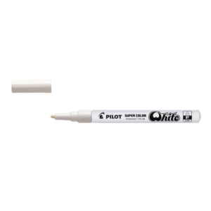 Marcatore a vernice Pilot Super Color punta in fibra di acrilico 3 mm bianco - 002435