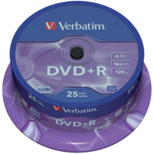DVD+R Verbatim 16x 4.7 GB Spindle Case da 25 dvd - 43500