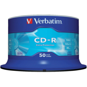 CD-R Extra Protection Verbatim 700 MB 52x Spindle Case da 50 cd-r - 43351