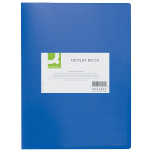 Portalistini Q-Connect in PP opaco A4 - 20 buste - blu KF01251