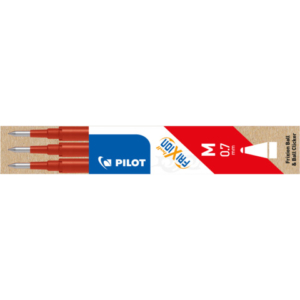 Refill penne a sfera Pilot Frixion Ball e Clicker 0,7 mm rosso Set 3 pezzi - 006658