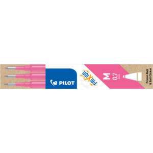 Refill penne a sfera Pilot Frixion Ball e Clicker 0,7 mm rosa Set 3 pezzi - 006648