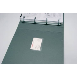 Tasche adesive portabiglietti Q-Connect ppl 60x95 mm trasparente apertura lato lungo  conf. da 10 - KF27039