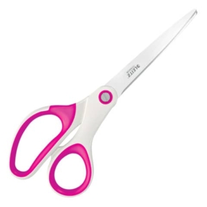 Forbici da ufficio Leitz WOW asimmetrica acciaio inox rivestito in titanio fucsia 20,5 cm - 53192123