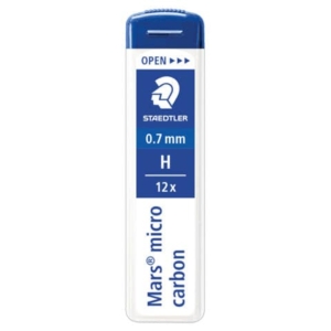 Astuccio 12 mine sottili H Staedtler Mars Micro Carbon 250 0,7 mm - 250 07-H