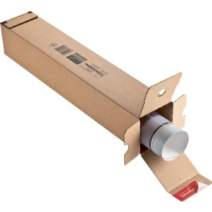 Tubo fustellato per spedizioni ColomPac in cartone ondulato 465x115x115 mm avana rettangolare - CP072.02