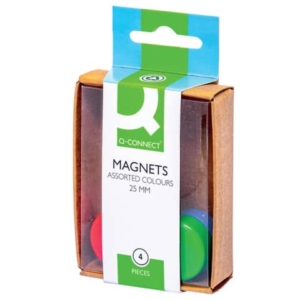 Magneti per lavagne bianche Q-Connect assortiti 25 mm conf. da 4 - KF02041