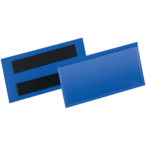 Tasche per identificazione Durable con bande magnetiche blu f.to esterno mm. 130x53- inserto 100x38mm cf. 50 - 174107