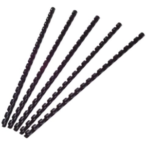 Dorsi a spirale in PVC per rilegatura Q-Connect A4 - 21 anelli 8 mm - fino a 40 ff nero - conf. 100 pz - KF24018