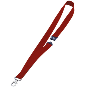Cordoncino per portabadge DURABLE tessuto rosso 20 mm x 44 cm conf. 10 - 813703