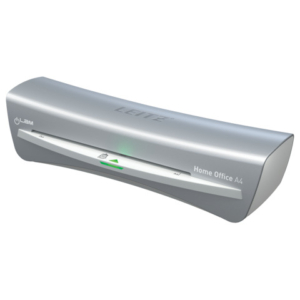 Plastificatrice a caldo compatta a 2 rulli Leitz iLam Home Office A4 grigio metallizzato - 73680089