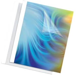 Termocopertina trasparente A4 per rilegatura termica in PVC - 150 gr/mq - Fellowes dorso 6 mm - conf. 100 pezzi