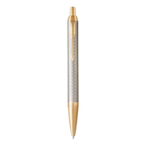 Penna a sfera Parker IM punta M inchiostro blu Premium Warm Silver GT - 1931687