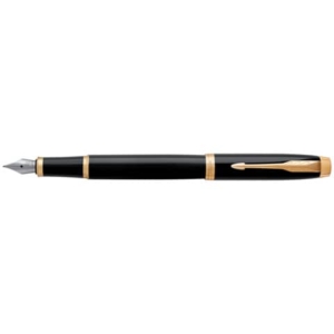 Penna stilografica Parker IM punta M inchiostro blu Black GT - 1931652