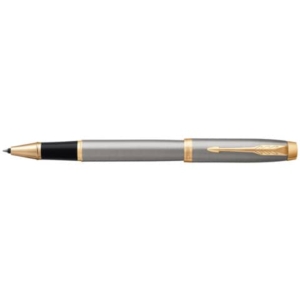 Penna roller Parker IM punta F inchiostro nero Brushed Metal GT 1931663