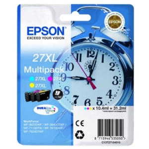cartucce inkjet Sveglia 27XL Epson ciano+magenta+giallo Conf. 3 - C13T27154012