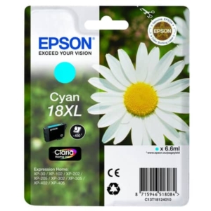 Cartuccia inkjet alta capacità Margherite 18XL Epson ciano C13T18124012