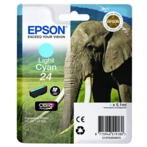 Cartuccia inkjet Elefante 24 Epson ciano chiaro C13T24254012