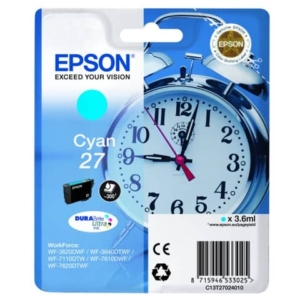 Cartuccia inkjet Sveglia 27 Epson ciano C13T27024012