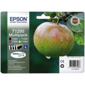 Cartucce inkjet ink pigmentato Mela T1295 Epson n+c+m+g Conf. 4 - C13T12954012