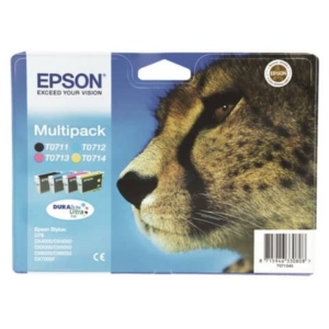 Cartucce inkjet Ghepardo T0715 Epson nero+ciano+magenta+giallo Conf. 4 - C13T07154012
