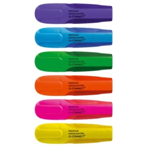 Evidenziatore Q-Connect 2-5 mm astuccio da 6 colori - KF16042