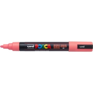 Marcatore a tempera POSCA Uni-Ball punta tonda 1,8-2,5 mm rosa corallo M PC5M RACO
