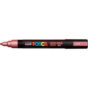 Marcatore a tempera POSCA Uni-Ball punta tonda 1,8-2,5 mm rosso metal M PC5M RM
