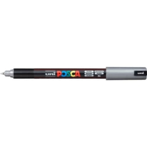 Marcatore a tempera POSCA Uni-Ball punta tonda 0,7 mm argento M PC1MR ARG
