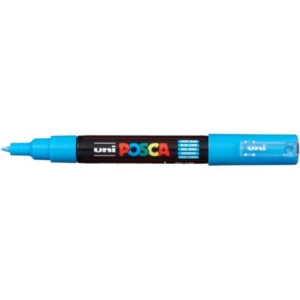 Marcatore a tempera POSCA Uni-Ball punta tonda 0,7 mm azzurro M PC1M AZ