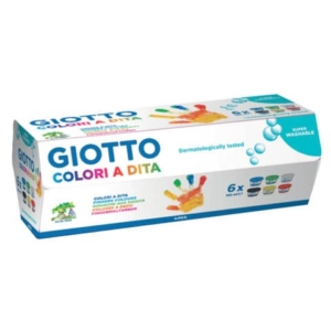 Colori a dita GIOTTO assortiti 6 vasetti da 100 ml - F534100