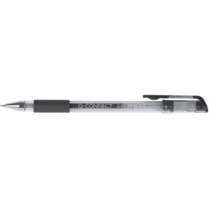 Penna a sfera inchiostro gel Q-Connect con cappuccio 0,5 mm nero - conf. 10 pezzi - KF21716